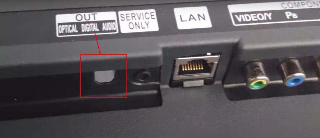 connecting speaker via optical cable